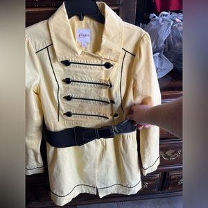 Candies yellow trench style coat size L
